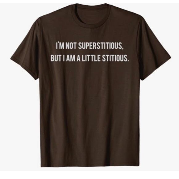 Women's Black T-shirt The Office I'm Not Superstitious Michael Scott Size 1X NWT - Picture 1 of 11